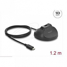 Delock Magnetická základna ze zásuvky USB Typ-A na zástrčku USB Type-C™, s dokovacím kabelem 10 Gbps, délky 1,2 m