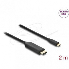 Delock Kabel USB Type-C na HDMI (DP Alt Mód) 8K 60 Hz s funkcí HDR 2 m černá