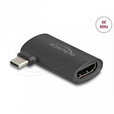 Delock Adaptér ze zástrčky USB Type-C na zásuvku HDMI (DP Alt Mode), 4K, pravoúhlý