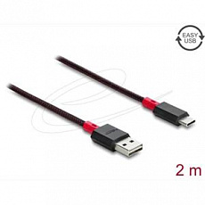 Delock Kabel EASY-USB 2.0 Typ-A samec na USB Type-C samec 2 m černý
