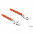 Delock Síťový kabel RJ45 Cat.8.1 S/FTP, 1 m, až 40 Gbps, oranžový
