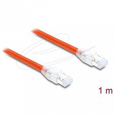 Delock Síťový kabel RJ45 Cat.8.1 S/FTP, 1 m, až 40 Gbps, oranžový