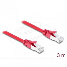 Delock Síťový kabel RJ45 Cat.6A S/FTP, 3 m, červený