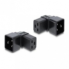 Delock Napájecí adaptér IEC 60320 – z C20 na C19, zástrčka / zásuvka, 16 A, 90°, pravoúhlý