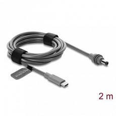 Delock Kabel ze zástrčky USB Type-C™ na DC 5,5 x 2,1 mm, kompatibilní se Starlink Mini, 2 m, šedý