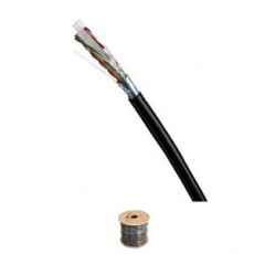 DATACOM FTP drát CAT6  PE,Fca  500m cívka černý OUTDOOR