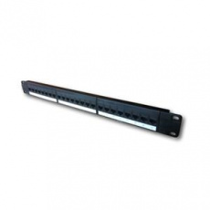 DATACOM Patch panel 19" UTP 24 port CAT5E DUAL 1U BK (24x1k) / VL