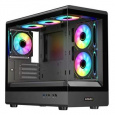 EVOLVEO Ursus, skříň mATX, 6x ARGB ventilátor 120mm, skleněná bočnice + přední panel