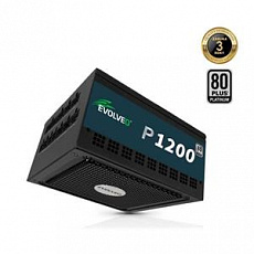 EVOLVEO P1200 zdroj 1200W, 80+ PLATINUM, ATX 3.1, PCIe 5.1, aPFC, 140 mm ventilátor, modulární, 3 roky záruka, černý