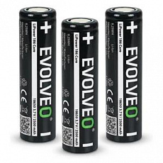 EVOLVEO LiPower 186 Core 2500 – Li-ion baterie 18650 (3.7 V / 2500 mAh) 3ks