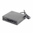 GEMBIRD Interní čtečka flash karet, 3,5" SDXC+USB černá, FDI2-ALLIN1-02-B