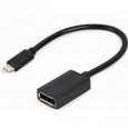 GEMBIRD USB Type-C na DisplayPort adaptér kabel 4K, 15 cm, černý