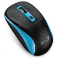 Genius NX-7123 Myš, bezdrátová, optická, 1200DPI, 4 tlačítka, Copilot, 2,4GHz, USB-A, 1× AA baterie, černo-modrá