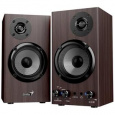 Genius SP-HF520BT, Reproduktory, 2.0, 20W, Bluetooth, 3,5mm jack, dřevěné, tmavě hnědé