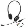 Genius HS-200C Headset, drátový, náhlavní, mikrofon, redukce na 1× 3,5 mm jack, černý