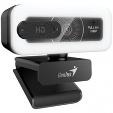 Genius FaceCam Light Webkamera, Full HD 1080p, LED osvětlení, vestavěný mikrofon, krytka soukromí, USB/C, černá