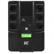 Green Cell Nepřerušitelný zdroj napájení  UPS AiO 800VA 480W s LCD displejem | VERZE EU | 6x zásuvky Schuko