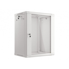 LANBERG 19" RACKOVÁ SKŘÍŇ PRO MONTÁŽ NA STĚNU 15U/600X450 (v rozloženém stavu) S PROSKLENÝMI DVEŘMI ŠEDÁ  V2