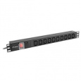 LANBERG 19"  1U 10A 2M 10X ZÁSUVEK IEC C13 ČERNÁ C14