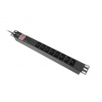 LANBERG 19"  1U 16A 2M 8X ZÁSUVKY IEC C13 ČERNÁ C20