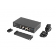 LANBERG SWITCH  8X 100MB POE+/2X 1GB UNMANAGED RACK 10"/19" GIGABIT ETHERNET 120W