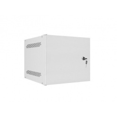 LANBERG RACKOVÁ SKŘÍŇ 10" NÁSTĚNNÁ 4U/280X310 PRO VLASTNÍ MONTÁŽ S KOVOVÝMI DVEŘMI ŠEDÁ  (PLOCHÉ BALENÍ)