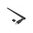 LANBERG USB ADAPTÉR BEZDRÁTOVÁ SÍŤOVÁ KARTA  NC-1200-WIE AC1200 DUAL BAND 1X INTERNÍ + 1X EXTERNÍ ANTÉNA