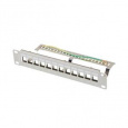 LANBERG PATCH PANEL 12 PORTŮ 1U 10" FTP PRO MODULY KEYSTONE ŠEDÝ  V2