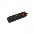 LANBERG NAPÁJECÍ LIŠTA 1,5 M 3X ZÁSUVKY SCHUKO S VYPÍNAČEM KVALITNÍ MĚDĚNÝ KABEL ČERNÝ