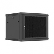 LANBERG NÁSTĚNNÁ INSTALAČNÍ SKŘÍŇ 19" 9U 600X600 ČERNÉ PERFOROVANÉ DVEŘE (PLOCHÉ BALENÍ)