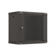 LANBERG 19" RACKOVÁ SKŘÍŇ PRO MONTÁŽ NA STĚNU 9U/540X350 (FLAT PACK) S PROSKLENÝMI DVEŘMI ČERNÁ
