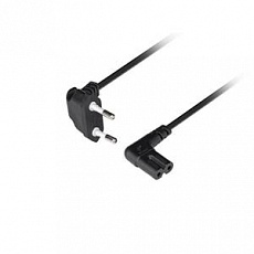 LANBERG NAPÁJECÍ KABEL EURO (RÁDIO) CEE 7/16->IEC 320 C7 1,8M ÚHEL VDE ČERNÝ