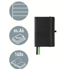 LEITZ Zápisník Complete, A6, linka, černá