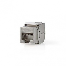 Nedis CCGB89740ME - Keystone  CAT7 | RJ45 Zásuvka | S / FTP | Kov | Box