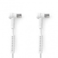 Nedis CSGB40120WT15 - Koaxiální Kabel 120 dB | 75 Ohm | 4x Stíněný | úhlový  | Zástrčka - Zásuvka | 1,5 m | Bílá