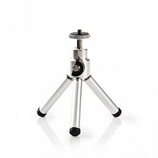 Nedis TPOD1000GY - Stativ | max. 0.8 kg | 11 - 14.5cm | 1 Segment | Kuličková hlava | taška | ABS / Ocel | Stříbrná