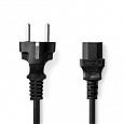 Nedis CEGL10030BK100- Napájecí Kabel  | Typ F Zástrčka | IEC-320-C13 | Přímý | Přímý | 10.0 m | Černá