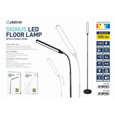 PLATINET stojací lampa SIGNUS 10W 84 LED 500 lumenů, bílá, Výška: 150 cm