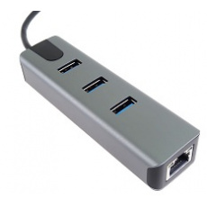 PremiumCord Adapter USB-C na Gigabit 10/100/1000Mbps + 3x USB3.2 konektor
