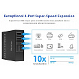 PremiumCord 4-port USB 3.2 5Gbps extender po Cat5/Cat5e/Cat6 do 100m