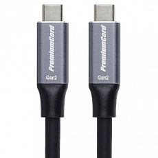 PremiumCord USB-C kabel ( USB 3.2 GEN 2, 5A, 100W, 10Gbit/s ) černý 5m