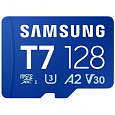Samsung T7/Micro SDXC/128GB/UHS-I U3 / Class 10/Modrá + Adaptér