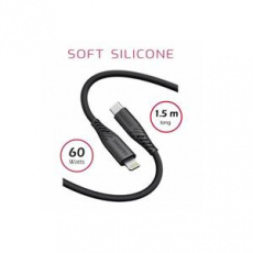 SWISSTEN DATOVÝ KABEL SOFT SILICONE USB-C / USB-C 1,5 M 60W ČERNÝ