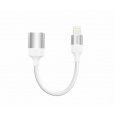 SWISSTEN OTG ADAPTÉR TEXTILE LIGHTNING (samec) / USB-A (samice) 0,12 M BÍLÝ