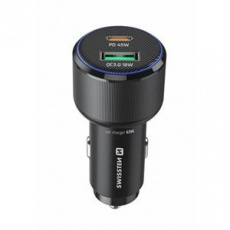 SWISSTEN CL ADAPTÉR USB-C PD + USB-A, 63W ČERNÝ