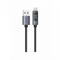 SWISSTEN LCD KABEL USB-A / USB-C 1 M ČERNÝ