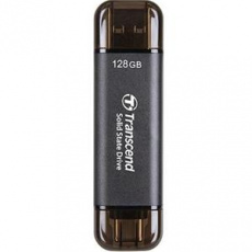 Transcend ESD310C 128GB, External SSD, USB 10Gbps Type C/A, 1050MB/R, 700MB/W, černý