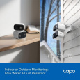 TP-Link Tapo C246D - Bezpečnostní kamera s dvojitým objektivem pro vnitřní/venkovní použití, otáčení/naklápění