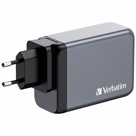 Zdroj 230V/240W/3x USB-C + 1x USB-A (PD3.1, GaN, Quick Changer, PPS, vidlice EU) Verbatim GNC-240