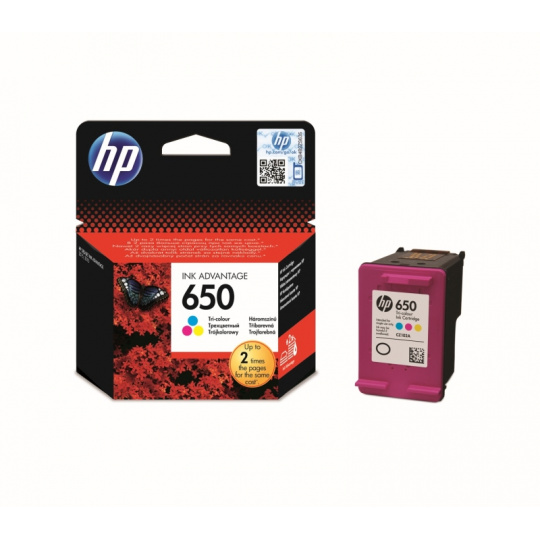 Inkoust HP Ink No 650 barevná, CZ102AE